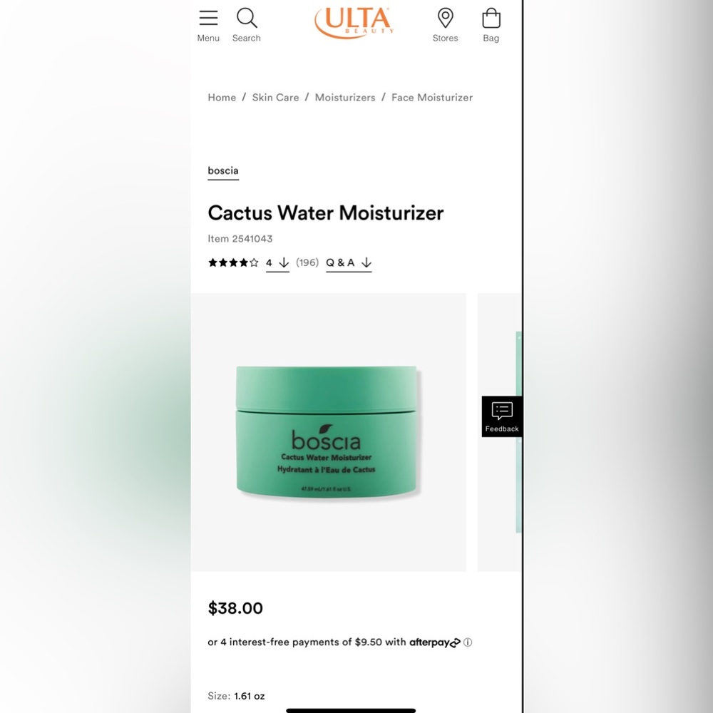 Bosnia cactus water moisturizer